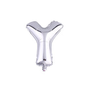 Trade Shop - Palloncino Gonfiabile Elio Lettera Y Argento 35 Cm Compleanno Festa Party Casa -