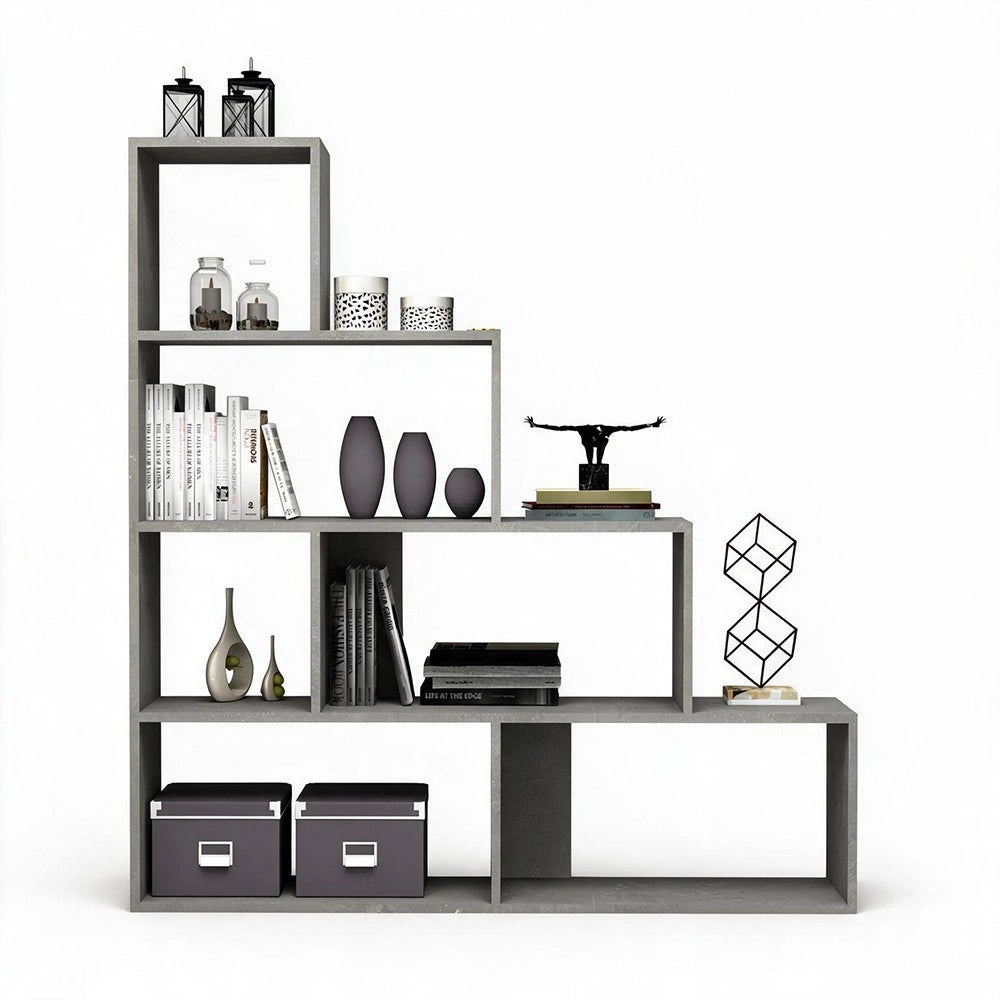 Libreria a scala Alis 145x145 cm. colore beton