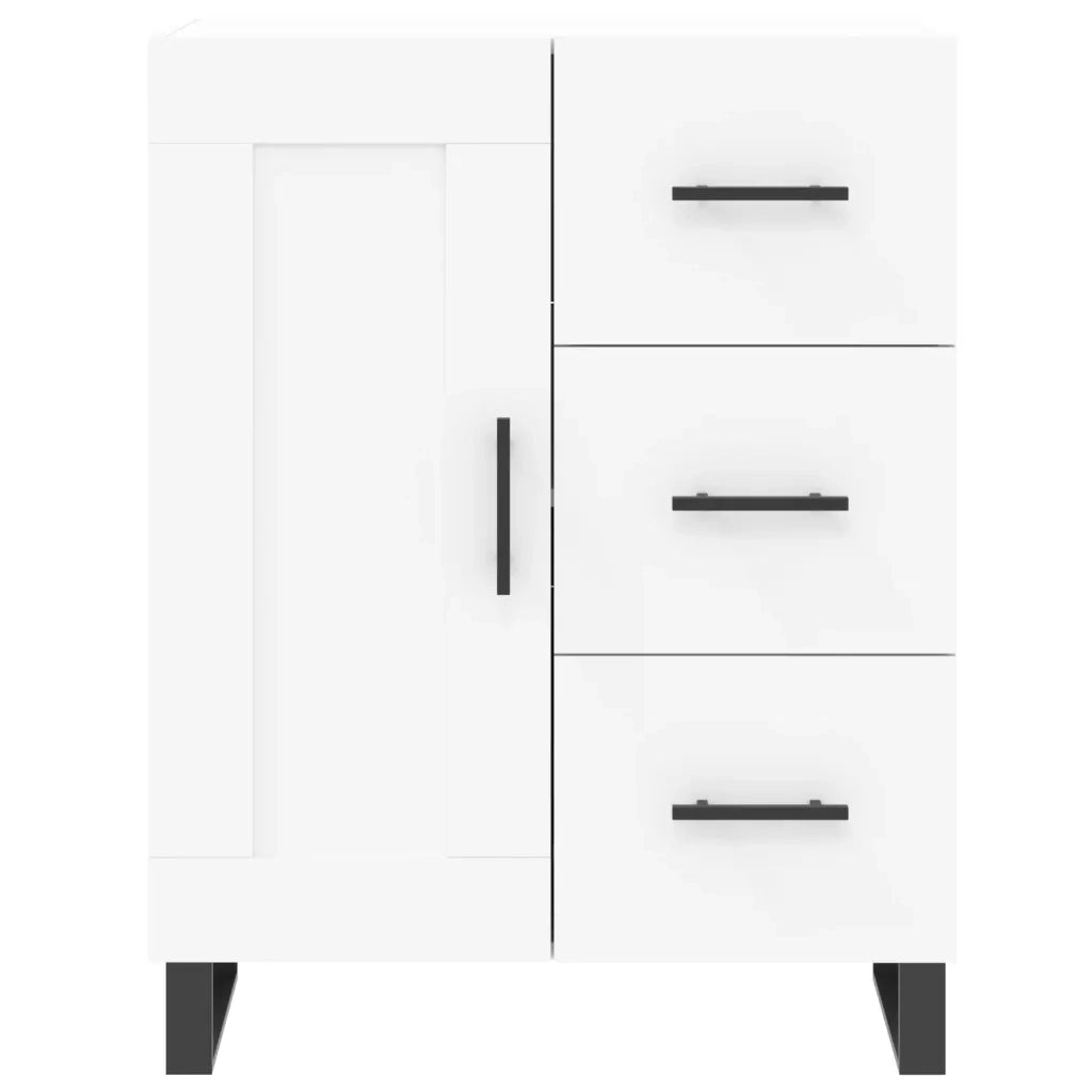 Credenza-Buffet-Armadio da cucina Bianca 69,5x34x180 cm in Legno Multistrato 467837