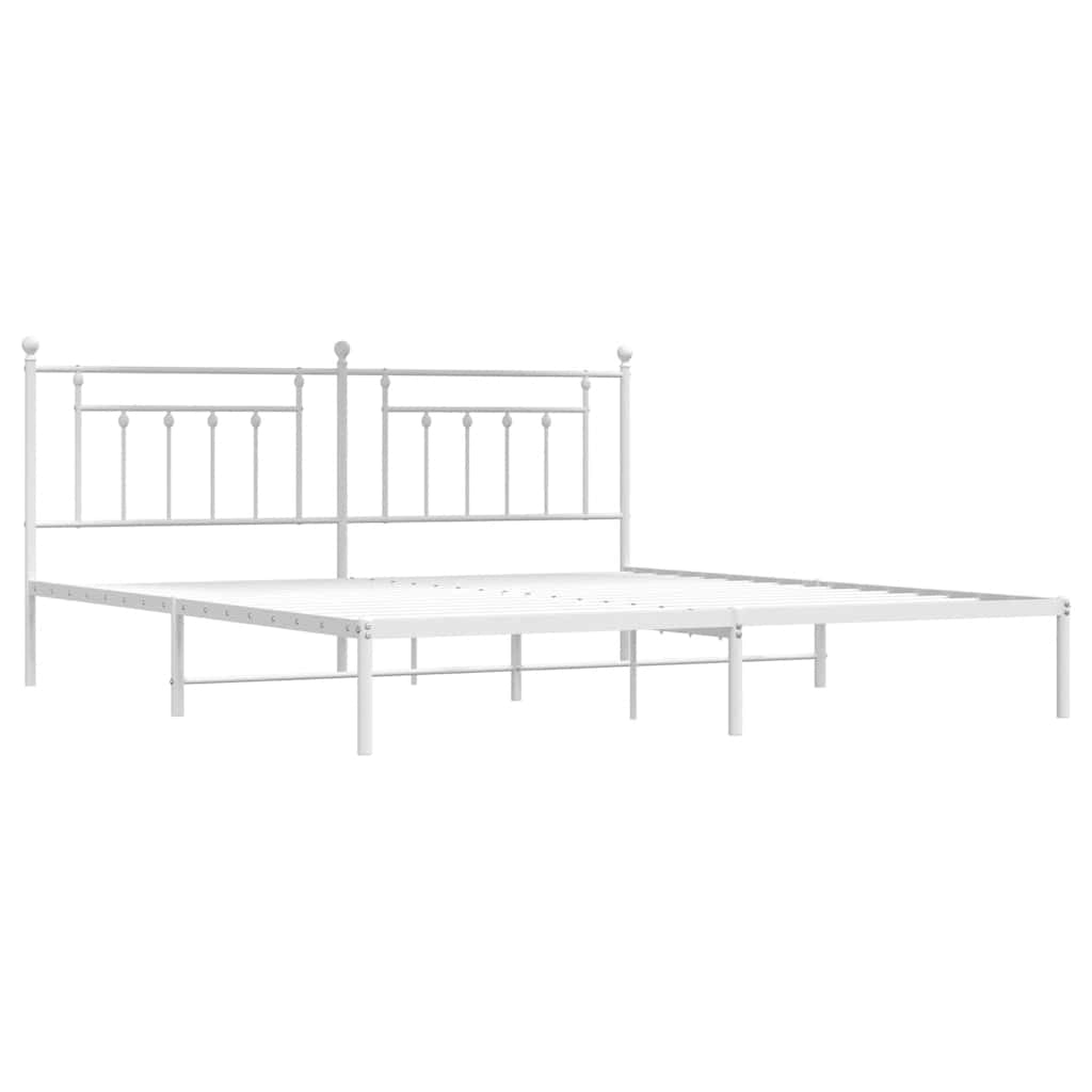 Giroletto con Testiera Metallo Bianco 193x203 cmcod mxl 81877
