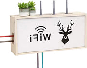 Sostegno per modem da parete - soluzione di gestione cavi per router Wi-Fi cavi nascosti - beige