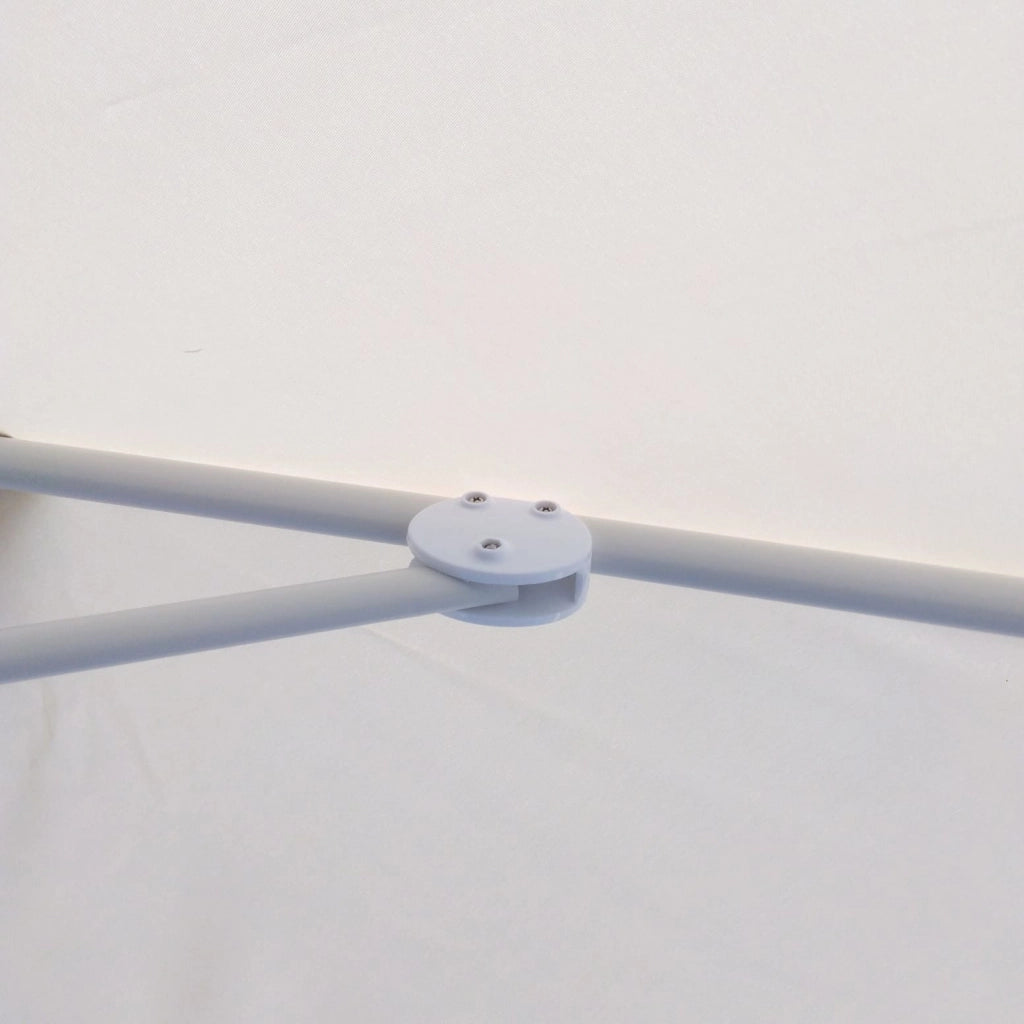OMBRELLONE JESOLO 3.5X3M BIANCO CON TESSUTO BEIGE