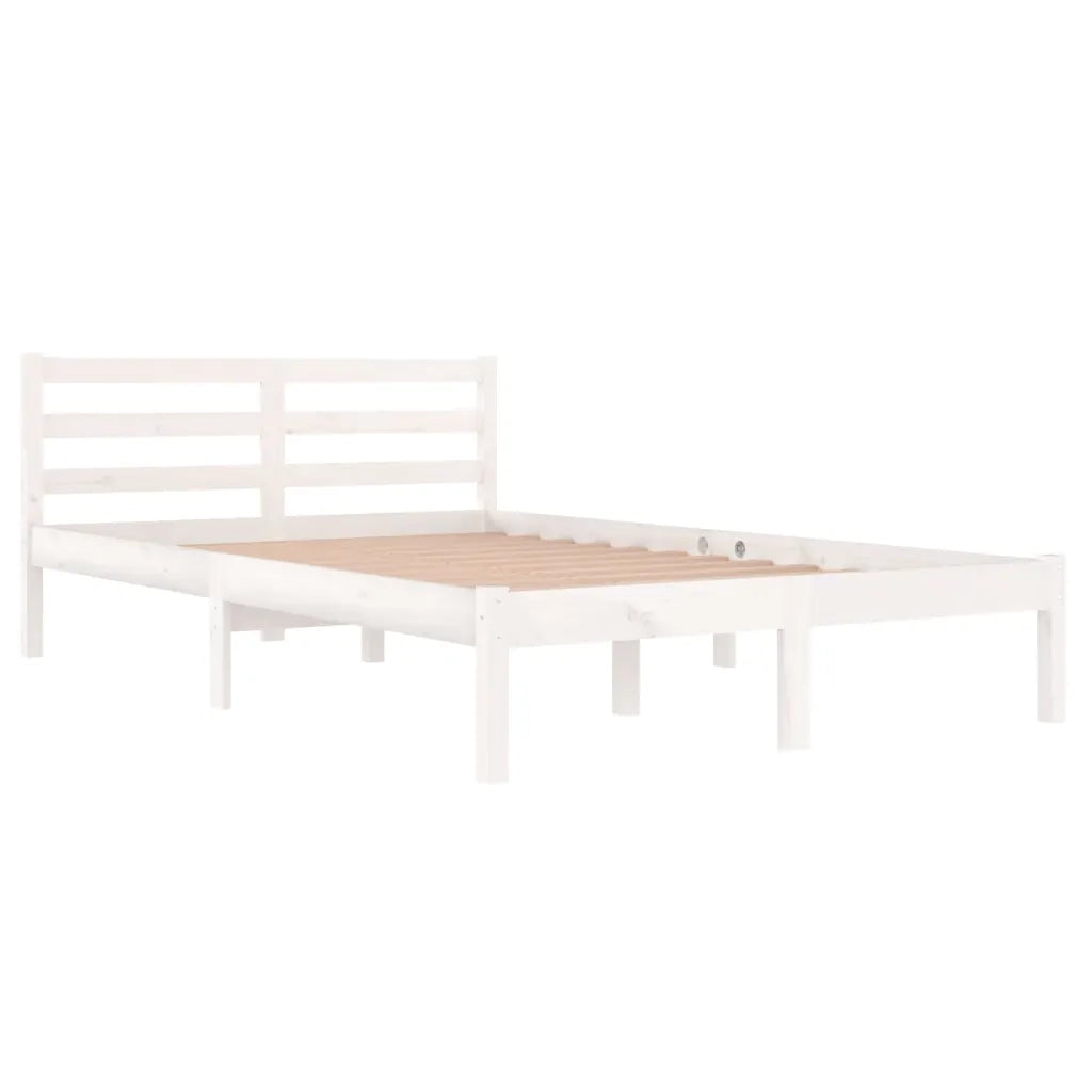 Giroletto-Struttura Letto in Legno Massello di Pino 120x200 cm Bianco