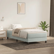 Giroletto a Molle con Materasso grigio chiaro 90x210 cm Velluto 3315903