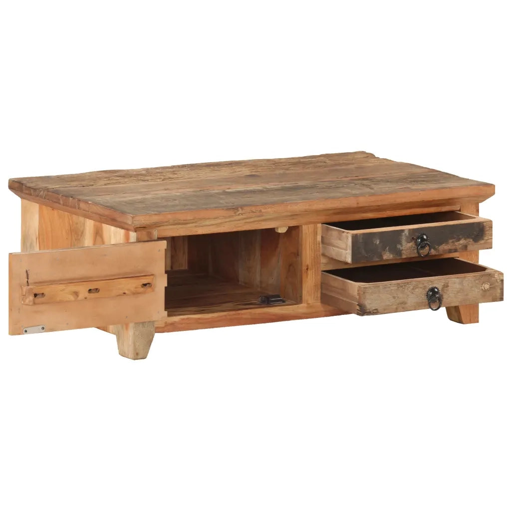 Tavolino da CaffÃ¨ 90x50x35 cm in Legno Massello di Recupero cod mxl 25190