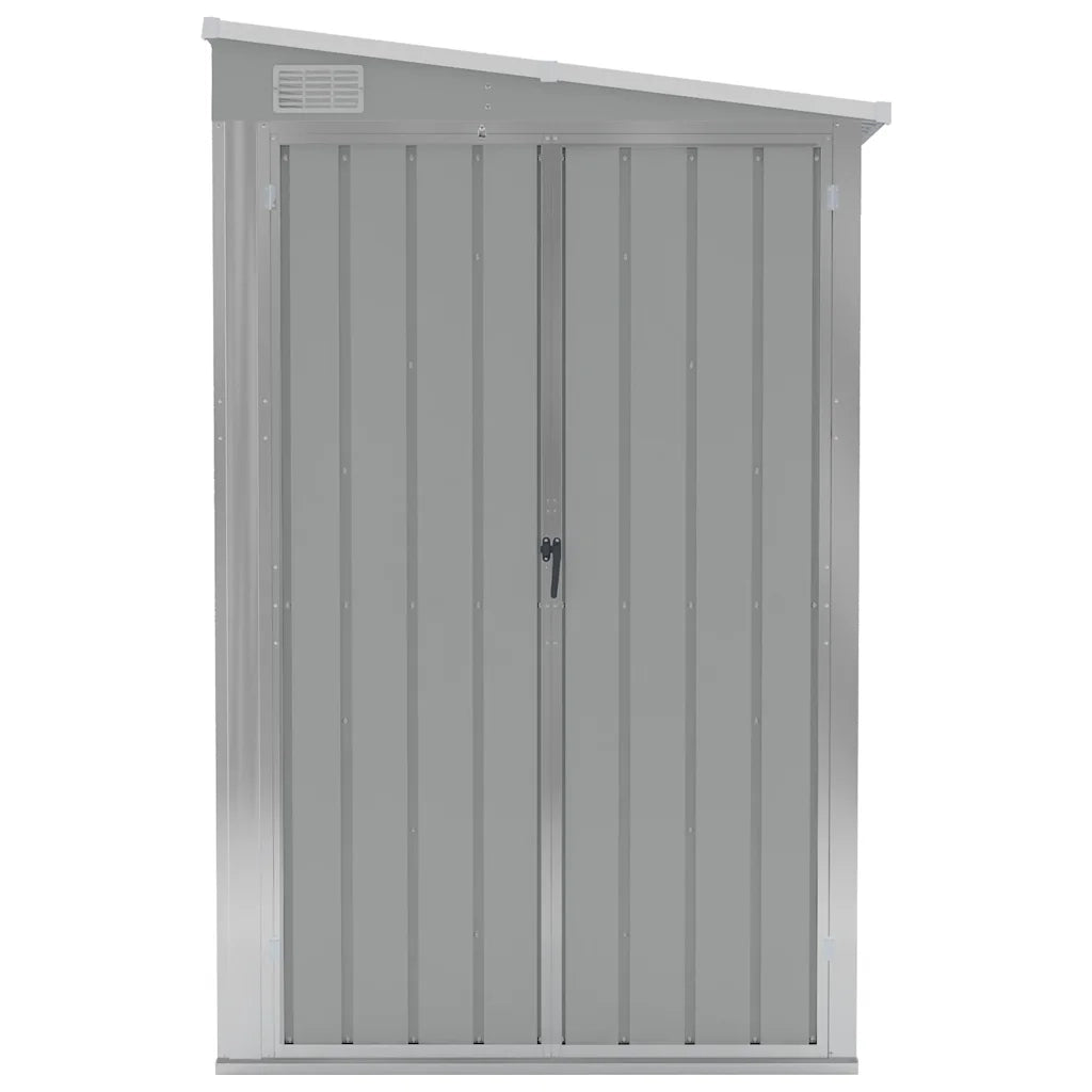 Capanno Giardino a Parete Grigio 118x100x178 cm Acciaio Zincato 316218