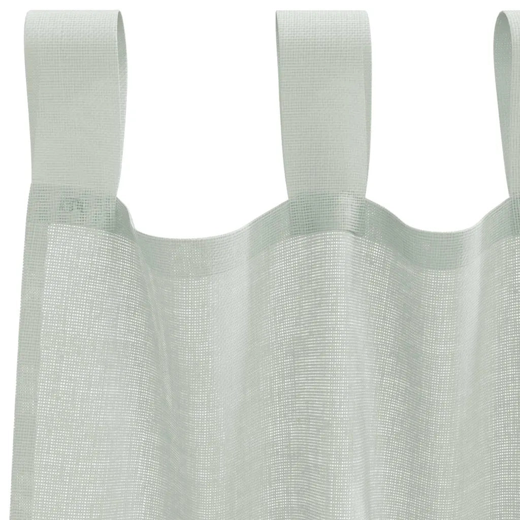 Tende in Voile con Passanti 2 pz Grigio Chiaro 140x175 cm 4102297