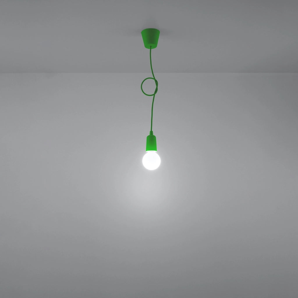 Lampada a sospensione Pure Lume Matero 1 verde E27 1 luce