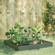 Fioriera Rialzata Giardino-Vaso da Esterno-Supporto per Vaso Verde Oliva 100x100x26 cm Acciaio