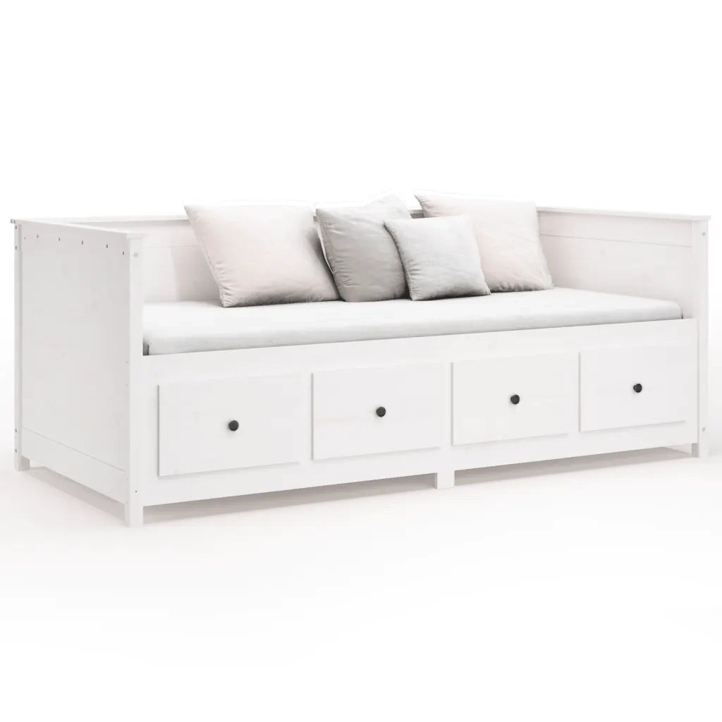 Dormeuse Bianca 80x200 cm in Legno Massello di Pino cod mxl 46552