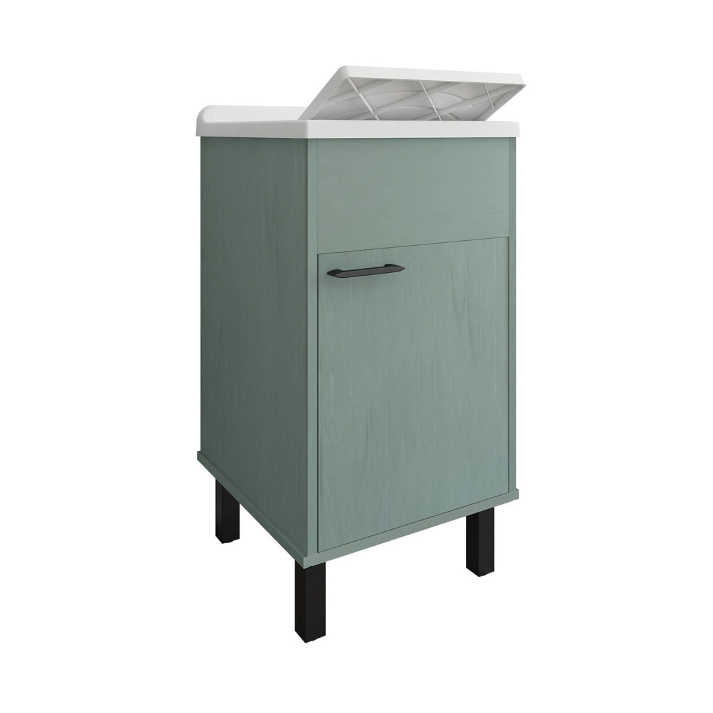 Mobile Lavatoio Smeraldo 45x50x85 cm con Vasca in PP Struttura in PVC Verde Scuro