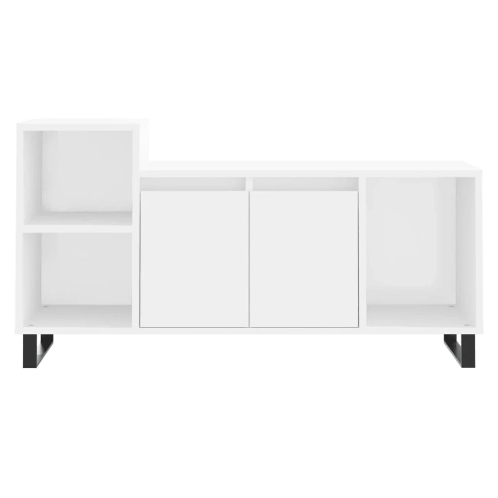 Mobile TV multimediale mensola TV credenza TV sala da pranzo soggiorno camera da letto 100 x 35 x 55 cm legno ingegnerizzato bianco 02_0025509