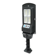 Lampada solare LED illuminazione stradale 6500K con pannello solare 3W, batteria 18000mAh, montaggio su palo IP67