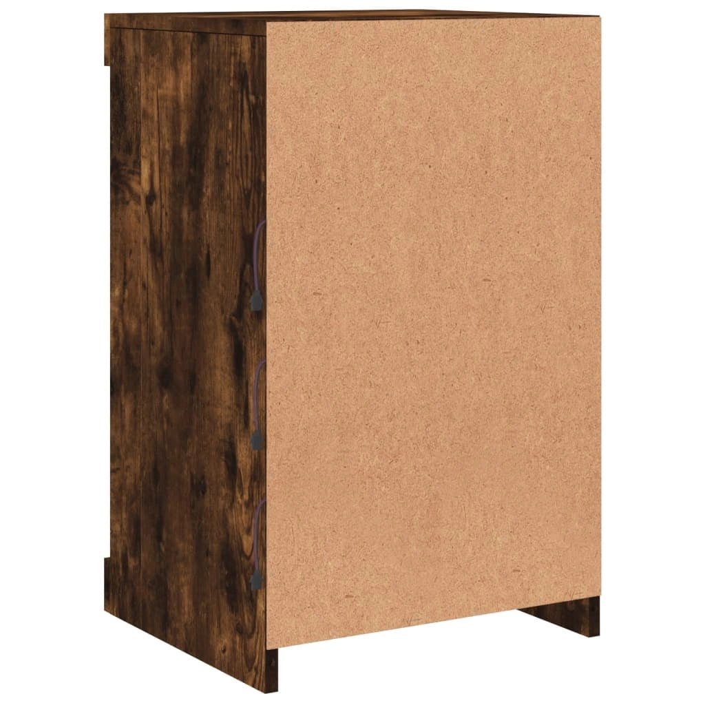 Credenza cassettiera armadio mobile contenitore organizer per cucina soggiorno salotto con luci LED 41 x 37 x 67 cm marrone 02_0029886