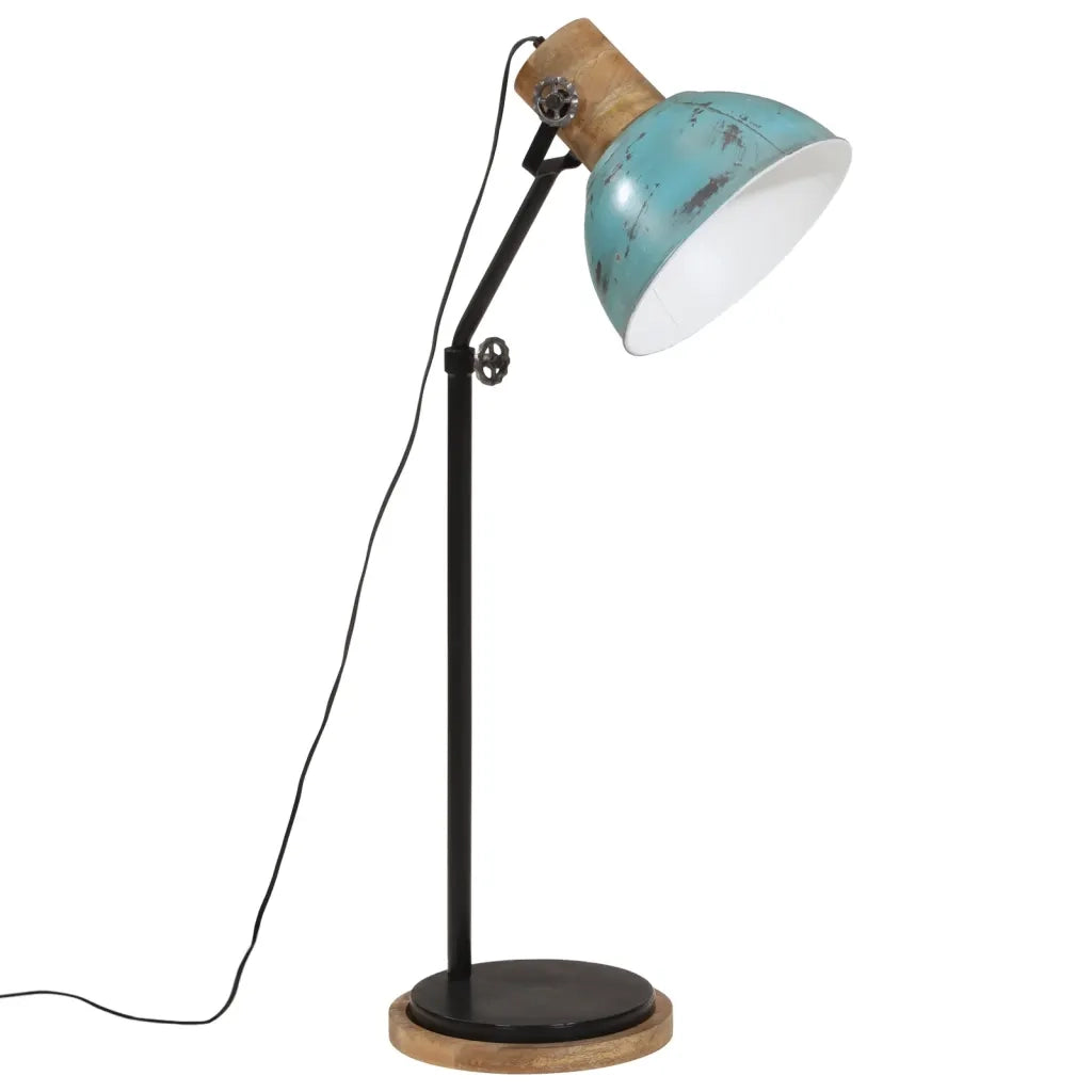 vidaXL Lampada da Terra 25 W Blu Anticato 30x30x100-150 cm E27