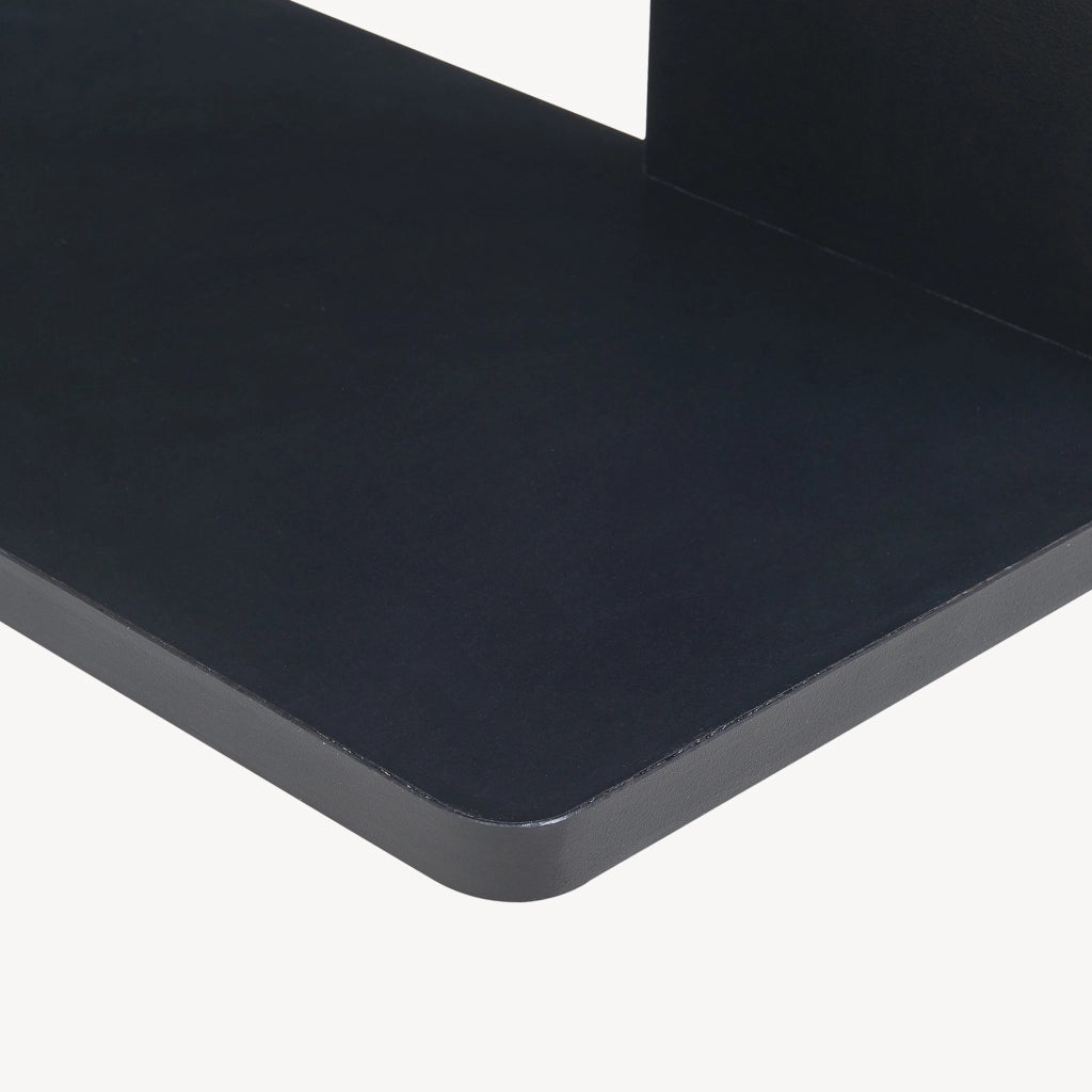 Scaffale Angolare Afrel con 5 Ripiani Aperti 160x54x54 cm - Nero [en.casa]