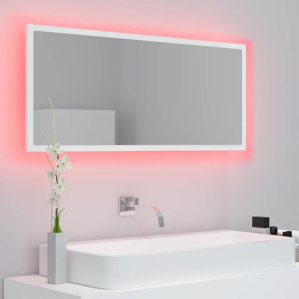 Specchio da Bagno con LED Bianco 100x8,5x37 cm in Truciolato cod mxl 78136