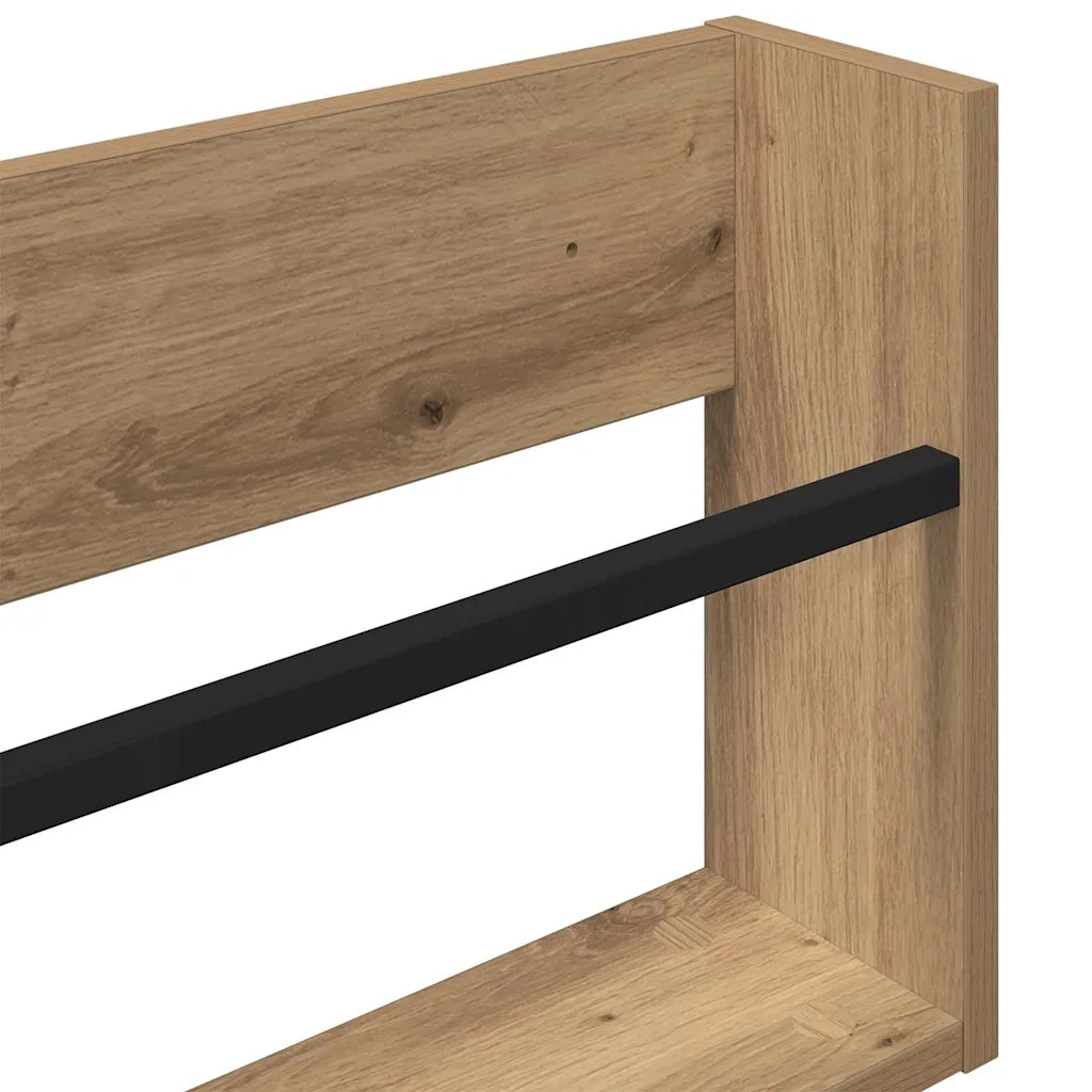 Scaffale per riviste 2 pz Rovere artigianale 60 x 12 x 30 cm CFW8023463