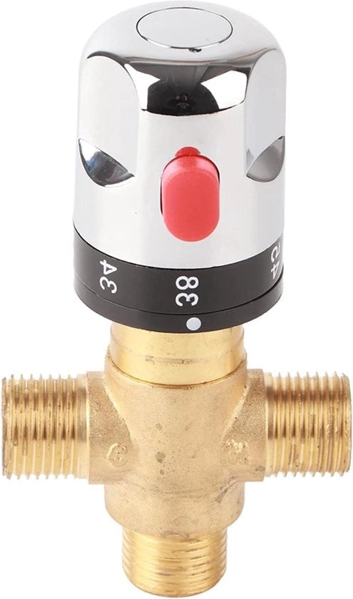 Valvola di miscelazione termostatica - Valvola di controllo della temperatura in rame solido per il sistema di doccia - Doccia automatica senza tocco per il bagno.