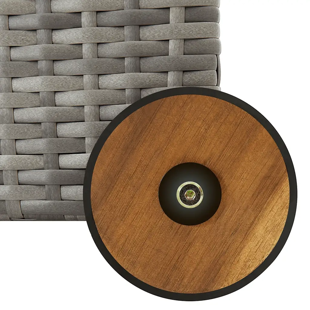 Contenitore da Giardino Grigio Chiaro 120x65x61 cm Polyrattan 310090