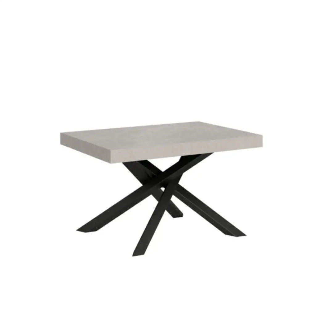 Tavolo allungabile 140/400x90 cm Volantis cashmere gambe antracite