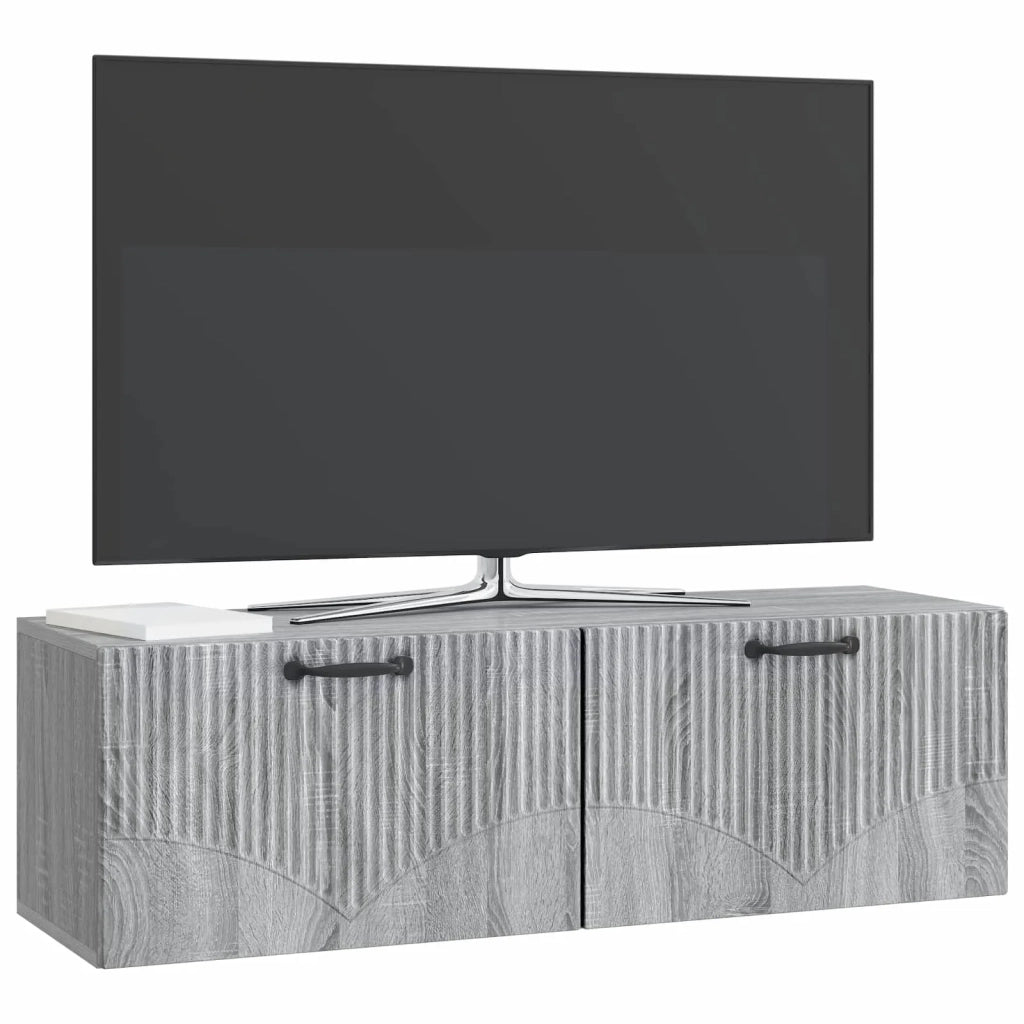 Mobile Porta TV da Muro Grigio Sonoma 98 x 31 x 30 cm