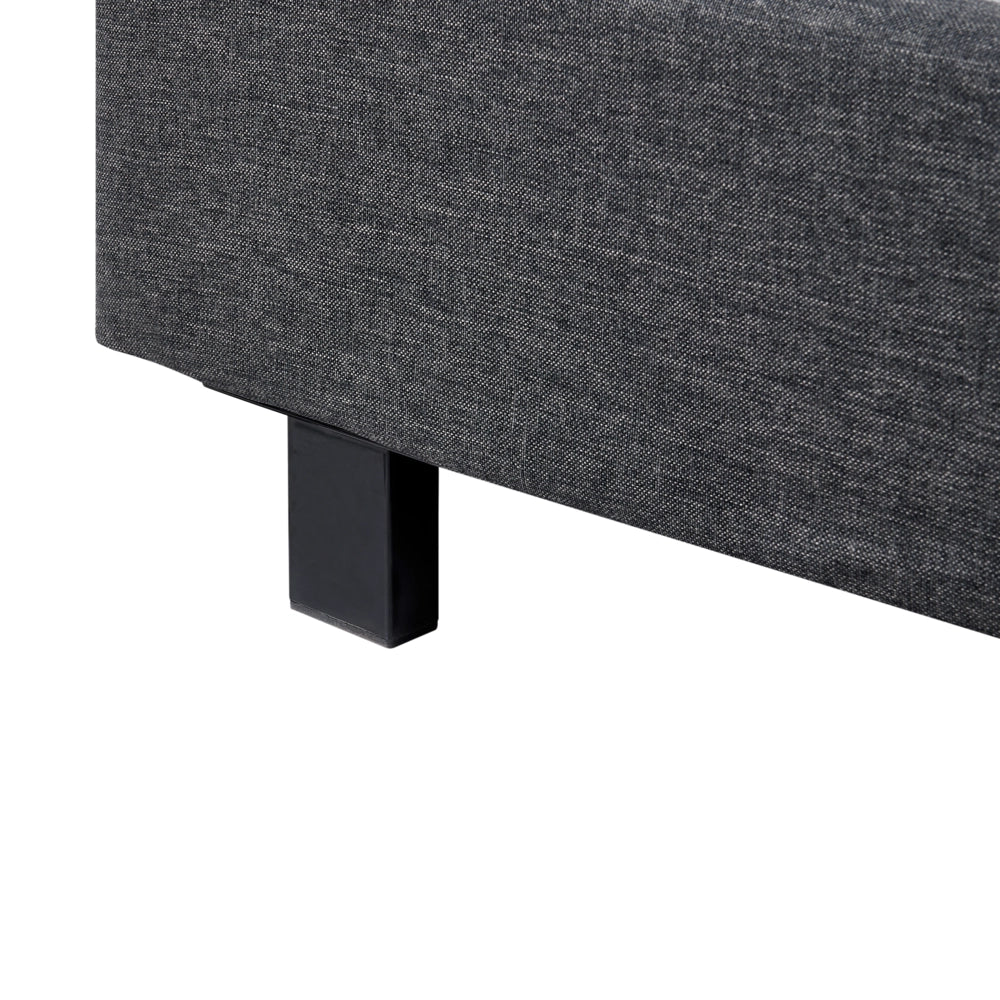Letto matrimoniale ad acqua moderno in tessuto grigio 160 x 200 cm con materasso poggiatesta Design moderno