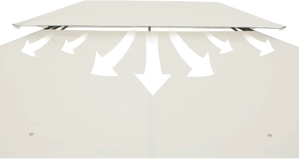 Gazebo Topas Padiglione 3x4m in Metallo Resistente Idrorepellente con Pannelli Laterali Tendone da Giardino Feste