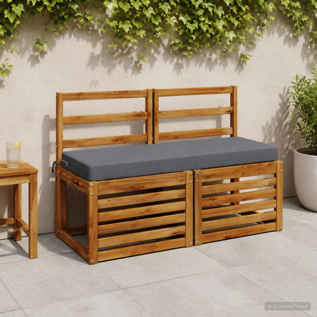 Cuscini per Panchina a 2 Pezzi SOEST 2 pz 100% Poliestere Blu 949729