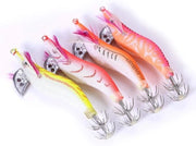 Garnaliera di plastica, 4 pezzi per pesca notturna, attrezzo per calamari e gamberi.