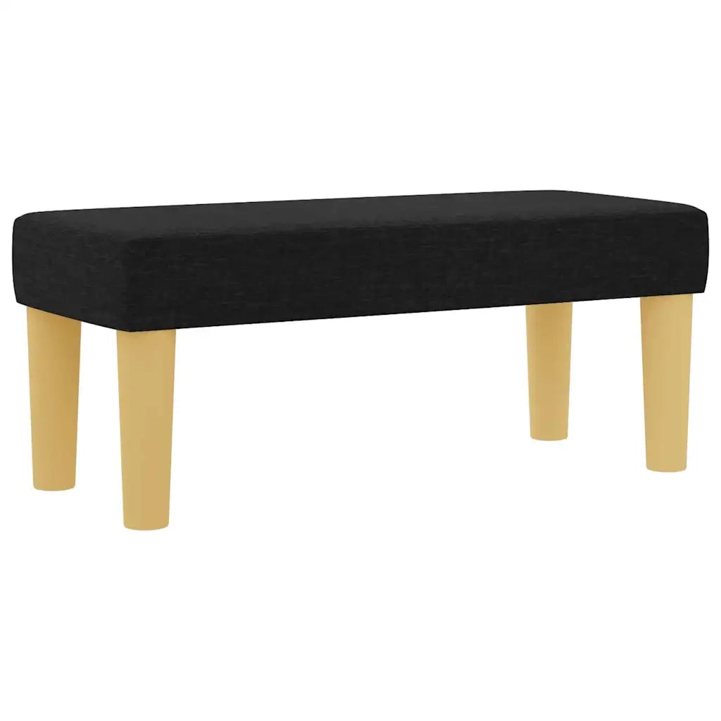 Letto a molle con materasso Nero 80 x 200 cm Tessuto