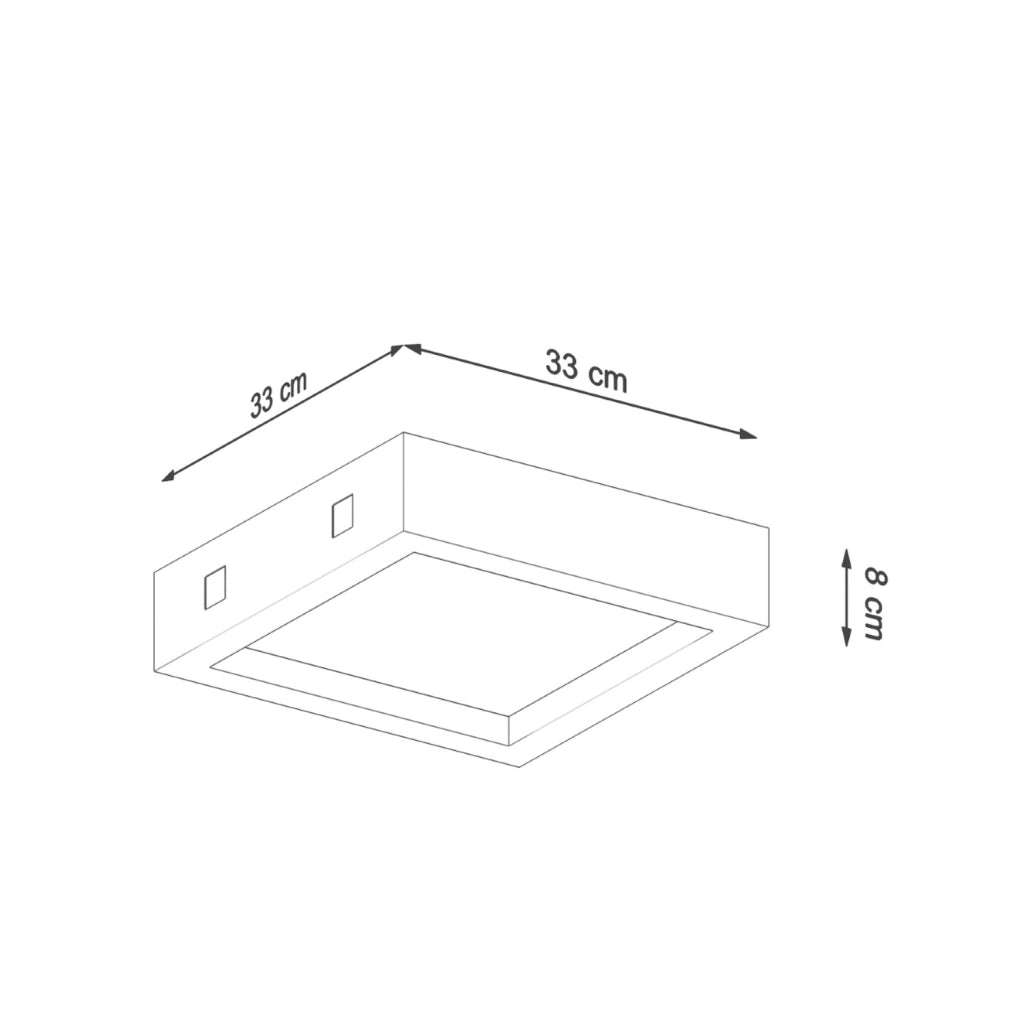 Plafoniera LED INDIRA Pure Lume cemento 33cm 18W calda