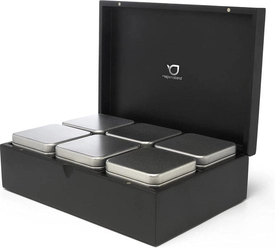 Theedoos a Bambù 6 Borse - Design Spaziale - Sostenibile e Ecologico Theedoos