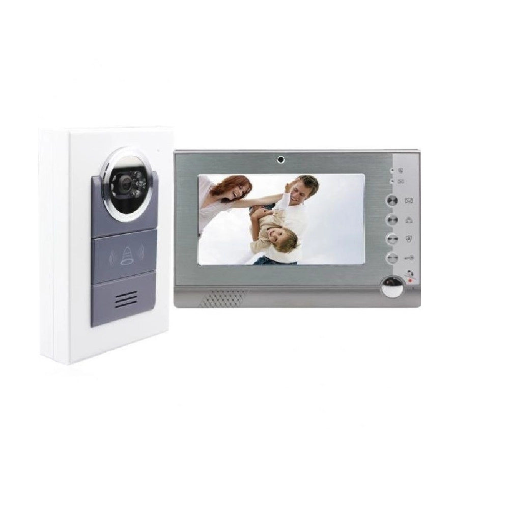 Trade Shop - Kit Video Citofono Videocitofono Monitor 7" Telecamera Ir Giorno Notte -