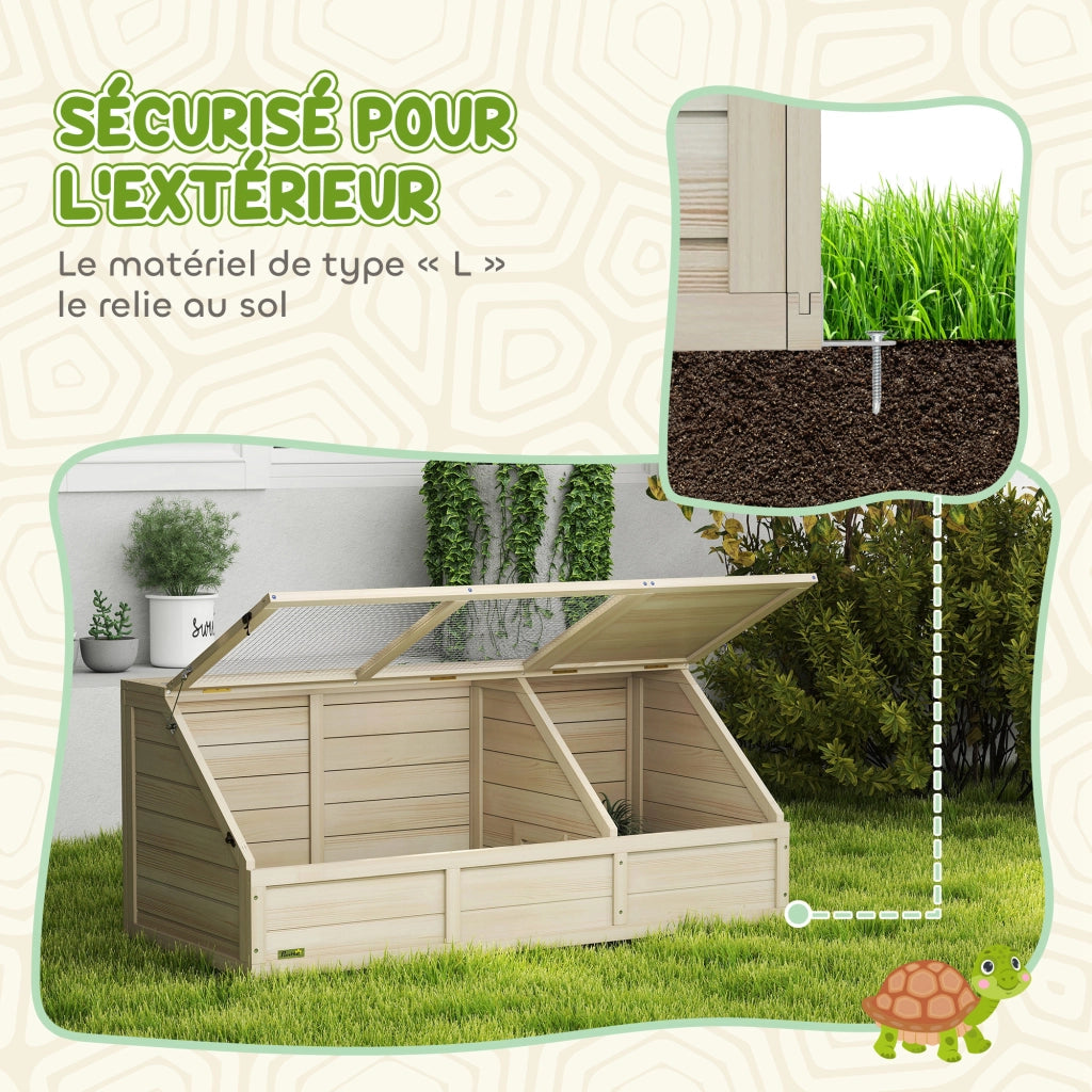 Gabbia per animali domestici in legno con coperchio ¨C Minimal ¨C 2 scomparti, colore naturale