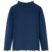 Maglietta Bambina Maniche Lunghe Blu Marino 116 13711
