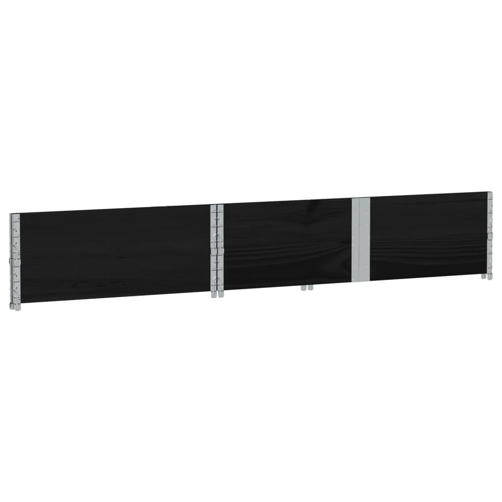 Fioriera rialzata per piante fiori terrazza giardino 150 x 100 cm legno massello di pino nero 02_0037424