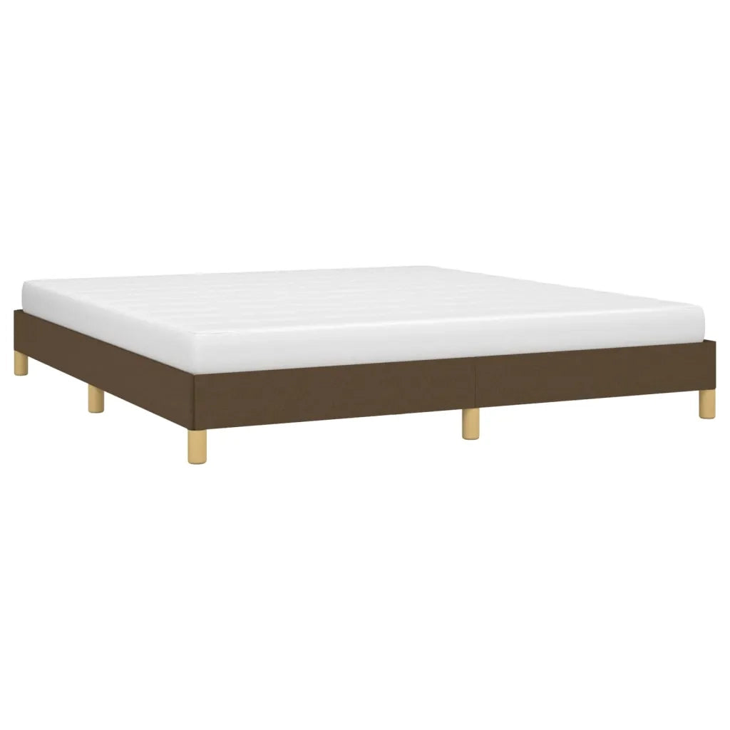 Letto matrimoniale | Letto per adulti | Giroletto senza Materasso Marrone Scuro 180x200 cm Tessuto