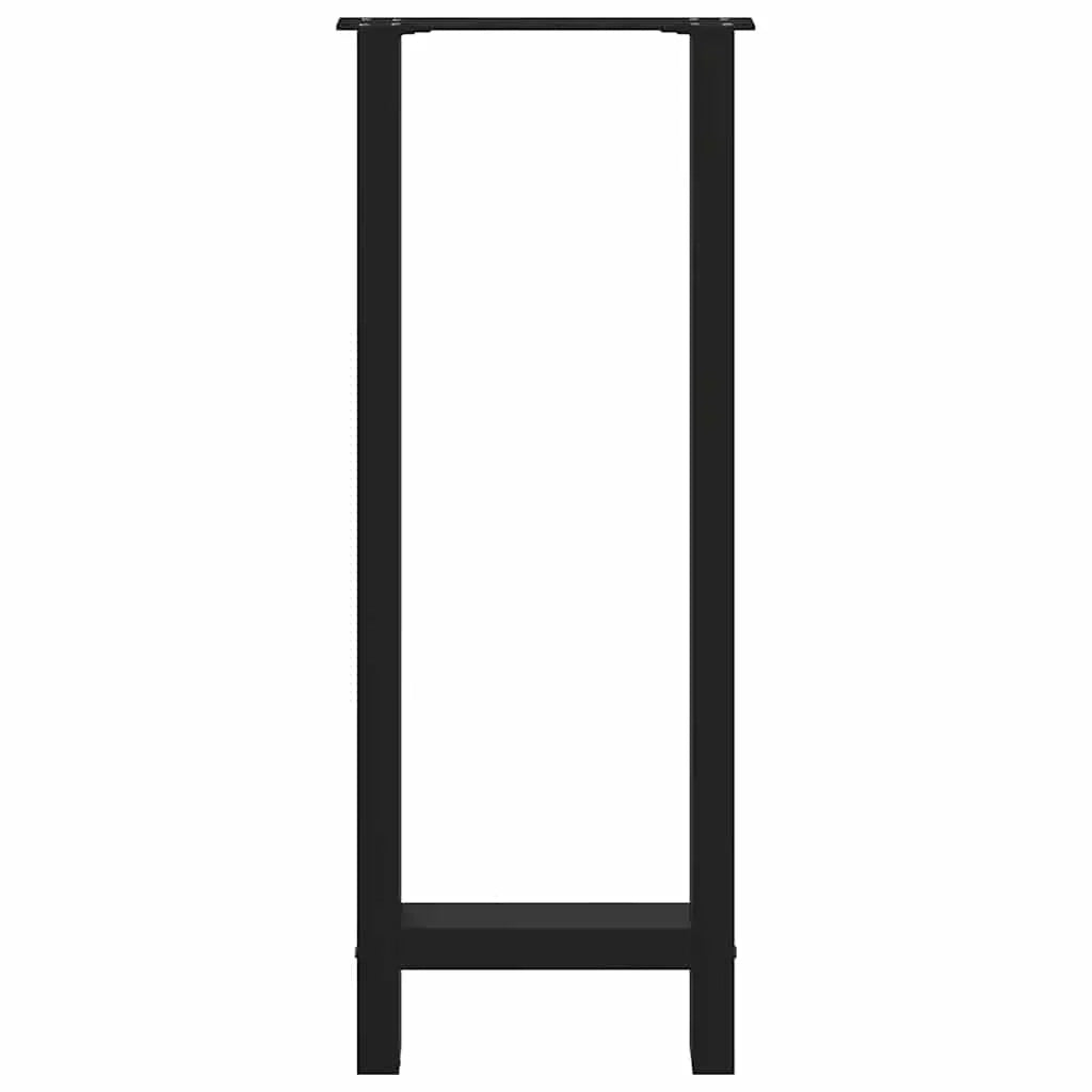 Set di 2 gambe per tavolo da bar moderno 40 x 100 cm con piedini regolabili in acciaio nero 02_0057576