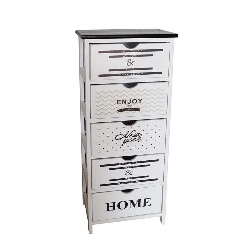 MAURY'S MOBILE ENJOY DA ARREDO CON 5 CASSETTI STILE MODERNO DIMENSIONI 40 X 29 X 90 CM