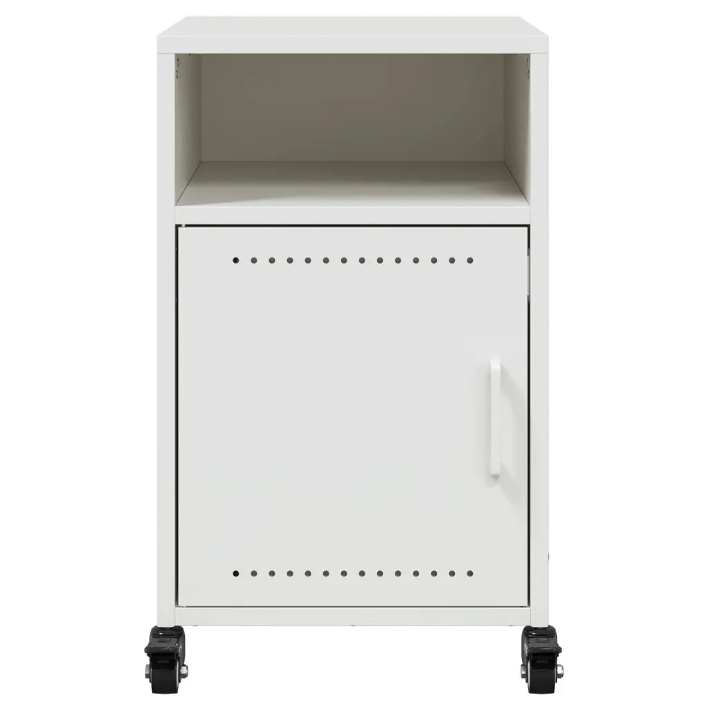 vidaXL Comodini 2 pz Bianchi 36x39x59 cm in Acciaio