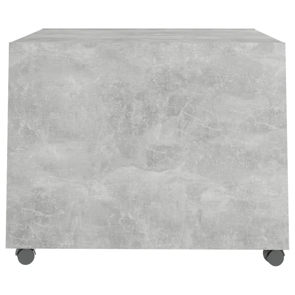 Tavolino Salotto-Tavolino da soggiorno-Tavolo Grigio Cemento 55x55x40 cm Legno Multistrato