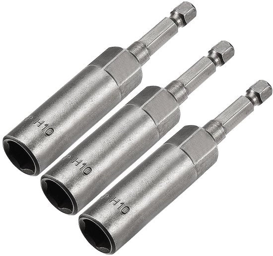 Settore a 6 facce per cambio rapido - 80 mm di lunghezza - estraente di dadi - ideale per lavorazione del legno e riparazione auto...