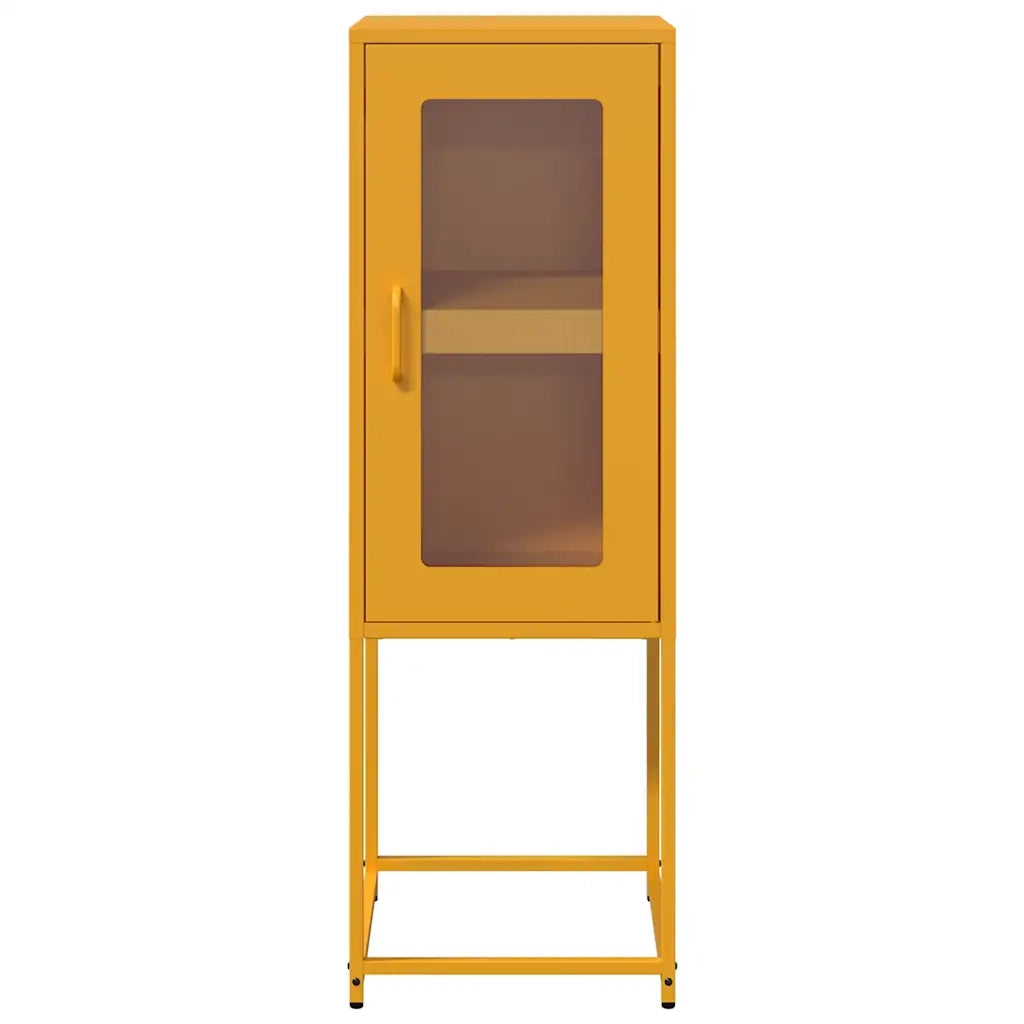 Credenza-Buffet-Armadio da cucina Giallo Senape 36x39x107 cm Acciaio Laminato a Freddo