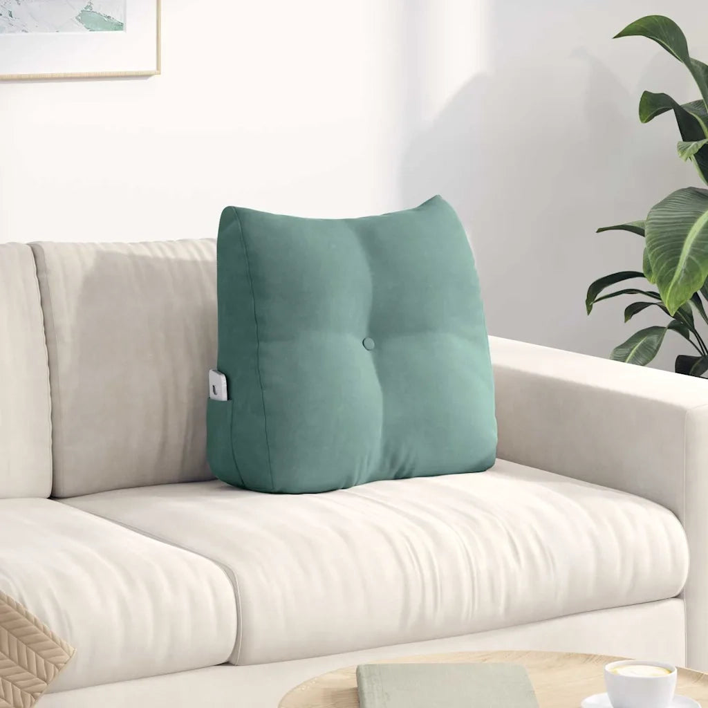 Cuscino per Schiena | Cuscino dorsale Verde Mare 45 x 24 x 50 cm Velluto
