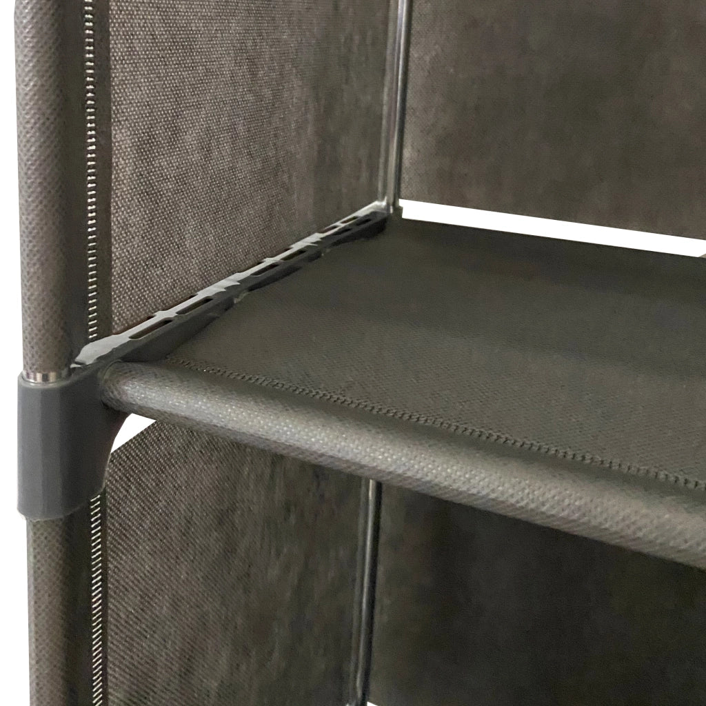 Scaffale Organizzativo 3 Piani PVC e Tessuto Nyana Home 62x41x29 cm