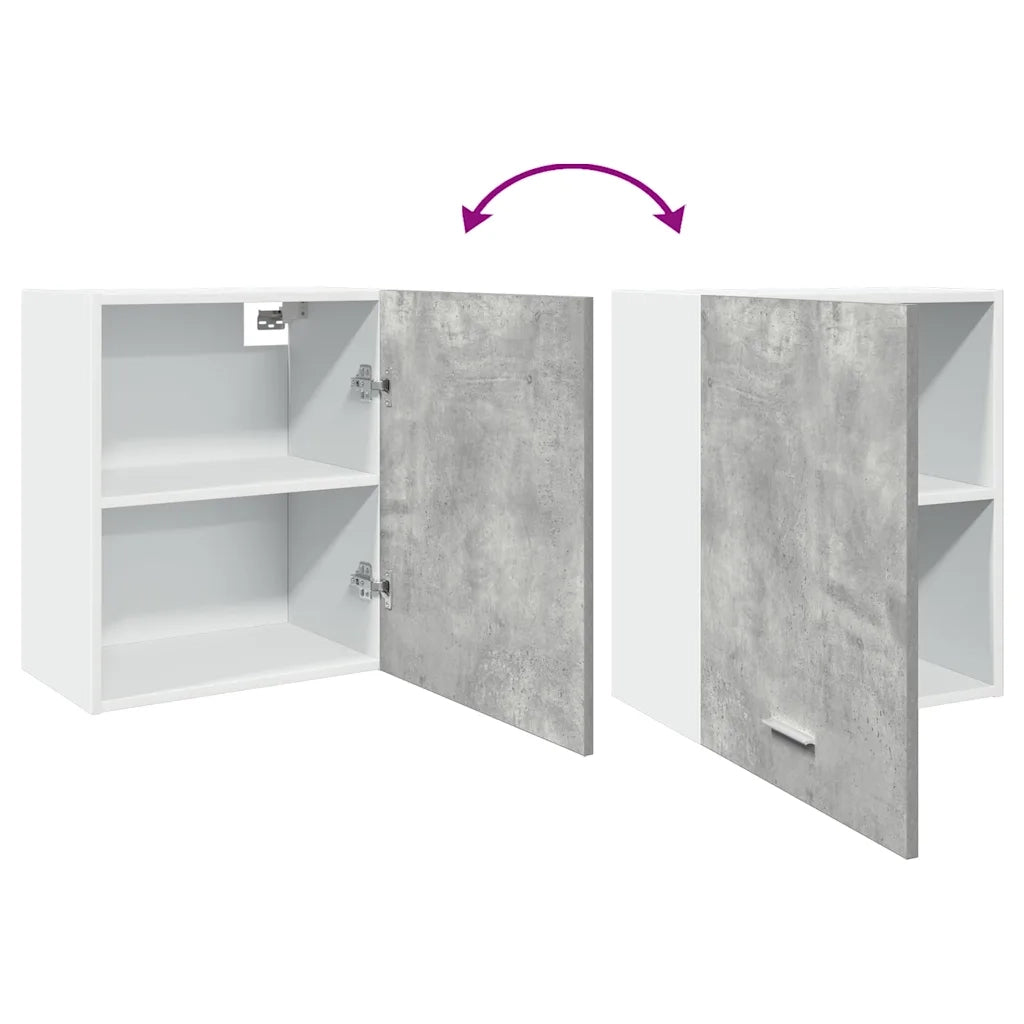 vidaXL Mobile Pensile “Lyon” Grigio Cemento 50x31x60cm
