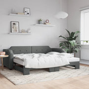 Divano Letto con Letto Estraibile-Sofa Letto-Daybed Grigio Scuro 80x200 Tessuto 521378