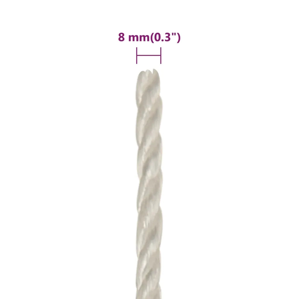 Corda da Lavoro Bianca 8 mm 50 m in Polipropilene 153046