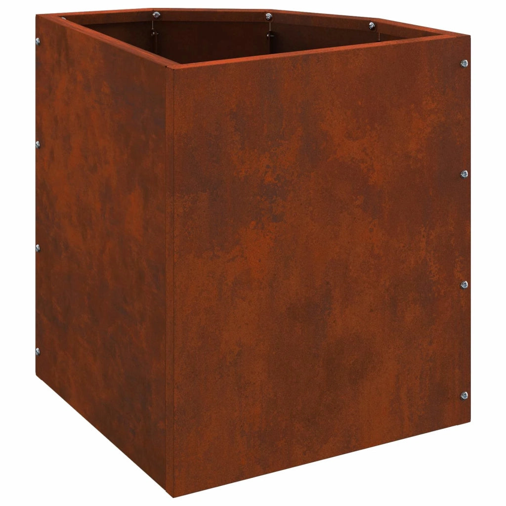 Fioriere | Cassetta per fiori | Vaso d'angolo Ruggine 30 x 30 x 35 cm acciaio corten